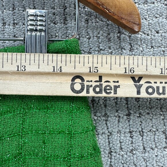 Vintage Stella Louise for KB Pencil Skirt Size 10 Green Pattern Lined Back Slit - Picture 8 of 12